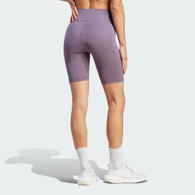 Women's Training Purple Optime Training Bike Short Leggings