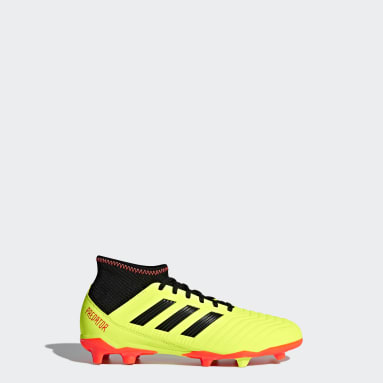Girls Football Yellow Predator 18.3 Firm Ground Boots