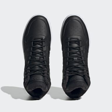Men's Essentials Black Hoops 3.0 Mid Classic Fur Lining Winterized Shoes