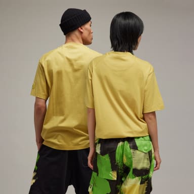 y_3 Yellow Y-3 릴랙스드 반팔 티