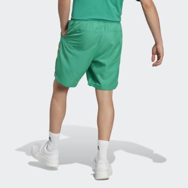 Men Sportswear Green Colourblock Woven Shorts