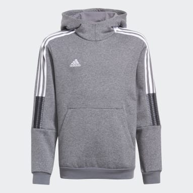 Børn Fodbold Grå Tiro 21 Sweat hættetrøje