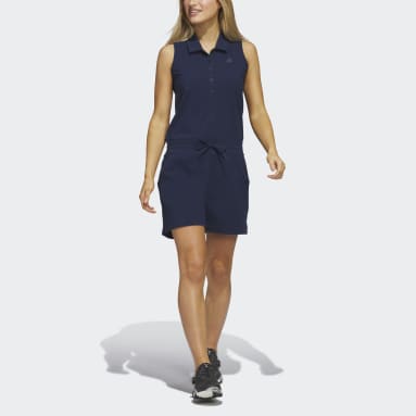Women Golf Blue Knit Golf Romper