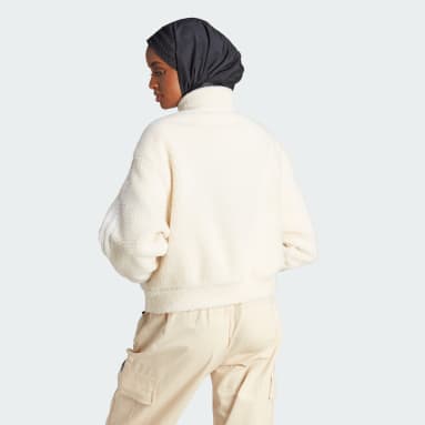 Kvinder Originals Beige Adicolor Classics Half-Zip Fleece sweatshirt