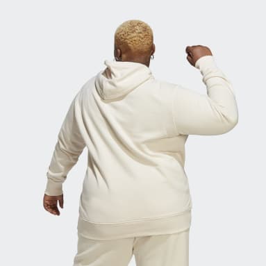 Women's Originals White Adicolor Essentials Regular Hoodie (Plus Size)
