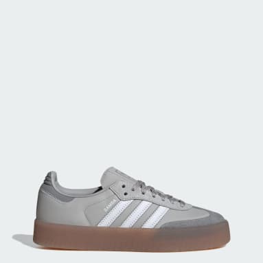 Grey Leather Shoes adidas US