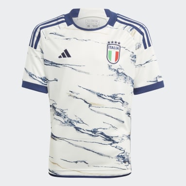 Youth 8-16 Years Soccer White Italy 23 Away Jersey