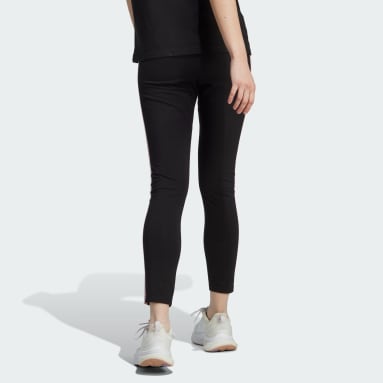 Mallas Essentials 3 Franjas Tejido Jersey Corte Alto Negro Mujer Sportswear