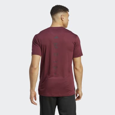 T-shirt de training Yoga Bordeaux Hommes Yoga