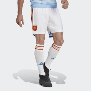 Short Extérieur Espagne 22 Authentique Blanc Hommes Football