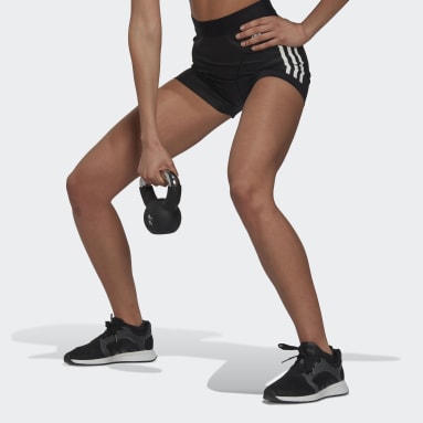Kvinder Fitness Og Træning Sort Hyperglam 3-Stripes Short tights