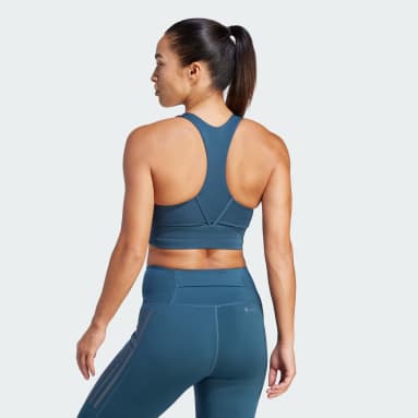 Sutiã com Sustentação Intermédia Run Turquesa Mulher Ginásio E Treino