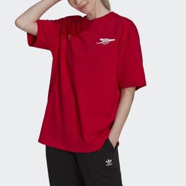 Frauen Originals FC Arsenal Essentials Trefoil T-Shirt Rot