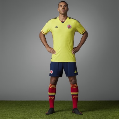 ผู้ชาย ฟุตบอล สีเหลือง เสื้อแข่งชุดเหย้า Colombia 22
