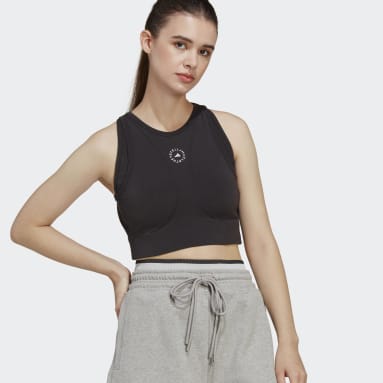 Tendero Arenoso Subdividir Crop Tops - Negro | adidas España