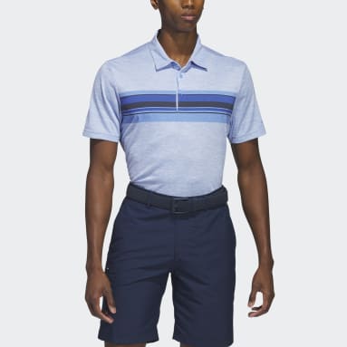 Camiseta Polo Estampada en el Pecho Azul Hombre Golf