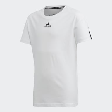 Camiseta Must Haves 3 Rayas Blanco Niño Sportswear