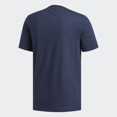 Camiseta Badge of Sport Basic Azul Hombre Sportswear
