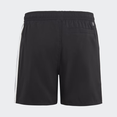 Boys Sportswear Black 3-Stripes Swim Shorts