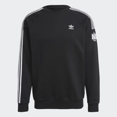 남성 Lifestyle Black 3D 트레포일 스웨트크루
