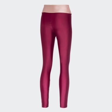 Mallas Corte Alto Designed to Move Colorblock Rojo Mujer Training