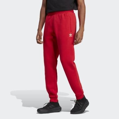 Pantaloni Trefoil Essentials Rosso Uomo Originals