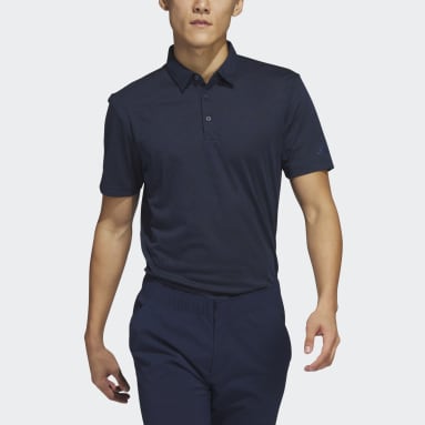 Mænd Golf Blå Textured Jacquard Golf polotrøje