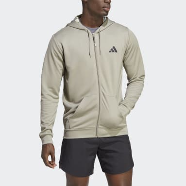 Veste entièrement zippée Train Essentials Seasonal Training vert Hommes Entraînement