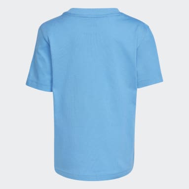 Kids Sportswear Blue Essentials 3-Stripes Tee