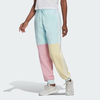 Essentials 3-Stripes Colorblock Oversized Joggers Niebieski