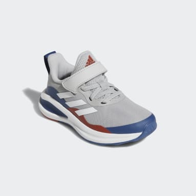 Kids Running Grey FortaRun Sport Running Elastic Lace and Top Strap Shoes