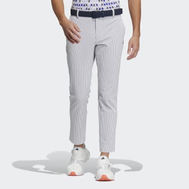Men Golf White Seersucker Pants