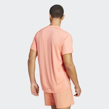 Männer Fitness & Training Workout PU Print T-Shirt Orange