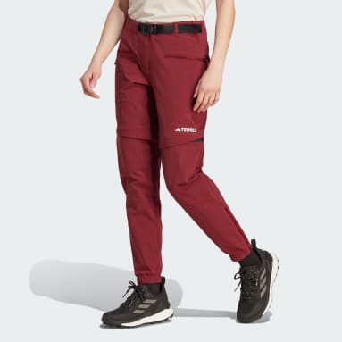 Kvinder TERREX Burgundy Terrex Utilitas Hiking Zip-Off bukser