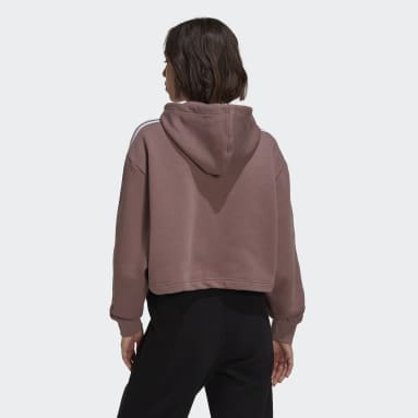 Ženy Originals fialová Mikina s kapucňou Adicolor Classics Crop