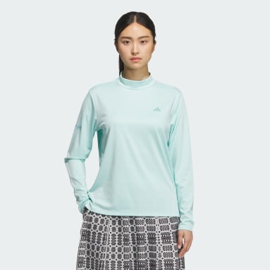 Kaos Polo Lengan Panjang Mock Neck Jacquard