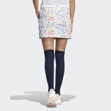 Women Golf White Graphic Skirt