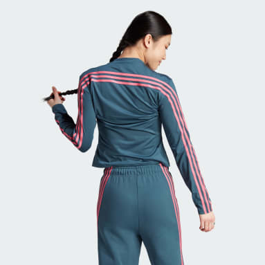Polo Manga Larga Future Icons 3-Stripes Turquesa Mujer Sportswear