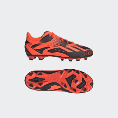 Kids Football Orange X Speedportal Messi.4 Flexible Ground Boots