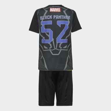 Kinder Sportswear adidas x Marvel Black Panther Sommer-Set Schwarz