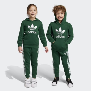 키즈 Lifestyle Green 아디컬러 후디 세트