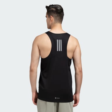 Men Training Black OWN THE RUN SINGLET