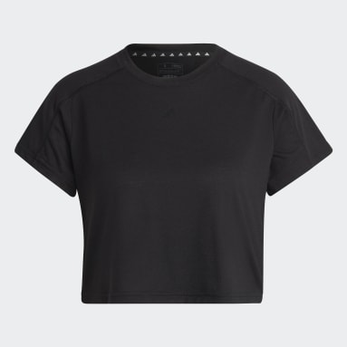 Camiseta Cropped AEROREADY Train Essentials 3 Bar Logo