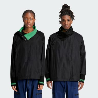 남성 originals Black Wales Bonner 스테이트먼트 나일론 트랙탑