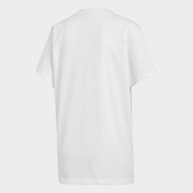 Frauen Originals Boyfriend Trefoil T-Shirt Weiß