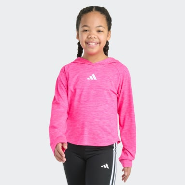 Long Sleeve Hooded Mélange Top