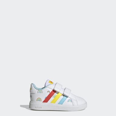 Deti Sportswear biela Tenisky Grand Court Sustainable Lifestyle Court Two-Strap Hook-and-Loop