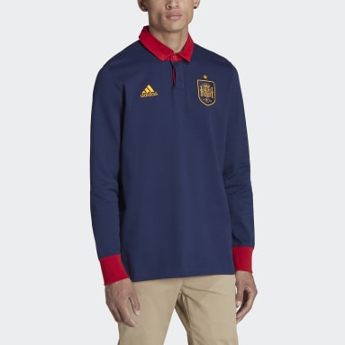 Spania Lifestyler Long Sleeve Poloskjorte Blå