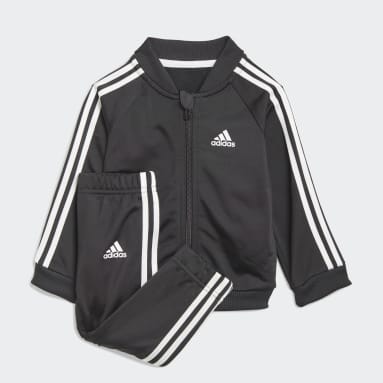 Infants Lifestyle Black 3-Stripes Tricot Track Suit