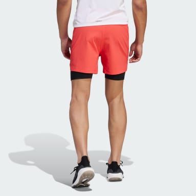Short Power Workout Two-in-One Rosso Uomo Fitness & Training